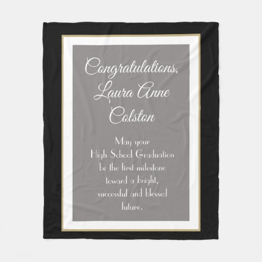 Ein unvergessliches Geschenk! Custom High School G Fleecedecke (Vorderseite)
