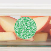 Ein üppiger, grüner Farn mit zarten, rauen Fronten Etiketten (Befestigt)