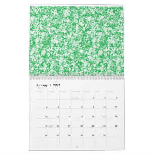 Ein üppiger, grüner Farn mit zarten, rauen Fronten Kalender