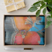 Ein Urlaubskorb mit Kürbis Seidenpapier (Geschenk)