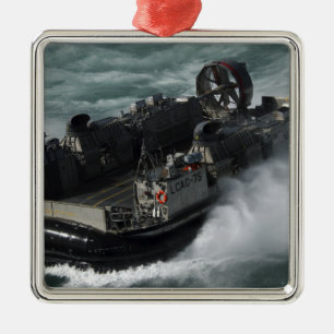 Ein US-Marine-Landungsboot-Luftpolster Silbernes Ornament
