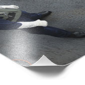 Ein US-Seeleute feuert einen 50-Kaliber M2HB Fotodruck (Ecke)