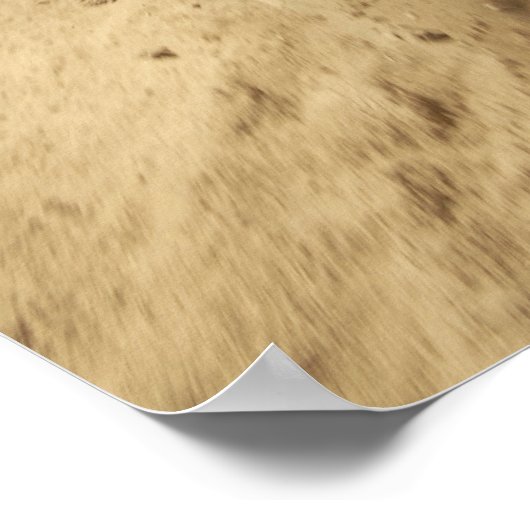 Ein US-Soldat läuft auf einem schmutzigen Pfad Poster (Ecke)