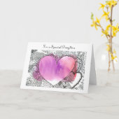 Ein Valentin für eine besondere Tochter, individue Karte (Gelbe Blume)