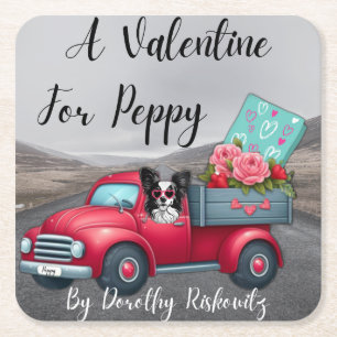 Ein Valentin für Peppy-Paper-Untersetzer Rechteckiger Pappuntersetzer