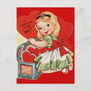 Ein Valentin, um Hi zu sagen Feiertagspostkarte