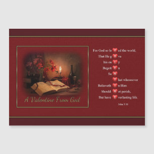 Ein Valentin von der Magnetkarte Gottes