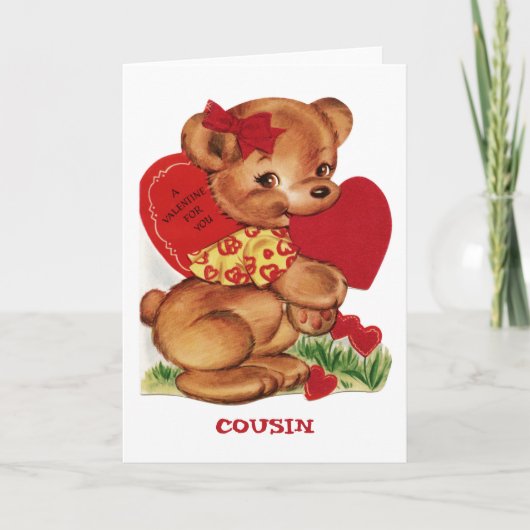 Ein Valentine für Sie Cousin-Gruß-Karte Feiertagskarte (Vorderseite)