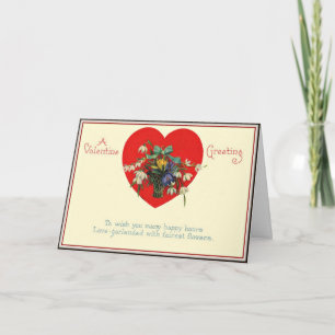 Ein valentine-Gruß - Vintage Valentine-Karte Feiertagskarte