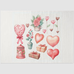 Ein Valentiner Clipart Serie Design 6 Seidenpapier