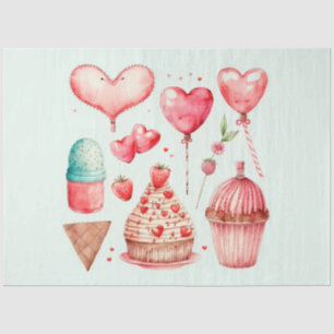 Ein Valentiner Clipart Serie Design 8 Seidenpapier