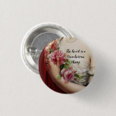 Ein Valentinisches Button mit einer Nachricht (Vorne & Hinten)