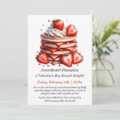 Ein Valentinstag Brunch Freude! Einladung (Stehend Vorderseite)