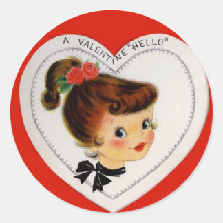 Ein Valentinstag Runder Aufkleber