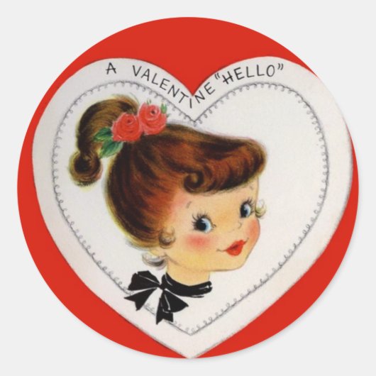 Ein Valentinstag Runder Aufkleber (Vorderseite)