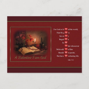 Ein Valentinstag von Gott Postkarte