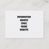 Ein Vampirkuss des Todes Visitenkarte (Rückseite)