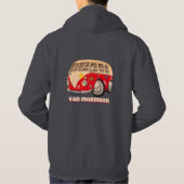 Ein Van rief Morrison an. Camping und Surfer Unise Hoodie (Rückseite)