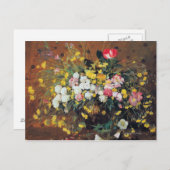 Ein Vase Blumen Postkarte (Vorne/Hinten)