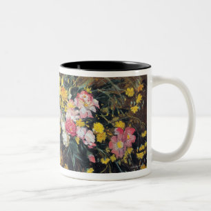 Ein Vase Blumen Zweifarbige Tasse