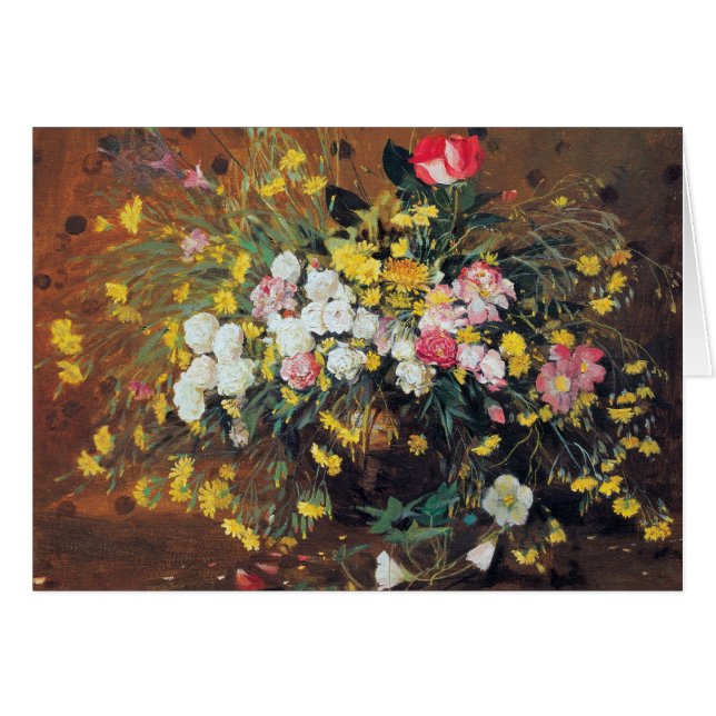 Ein Vase der Blumen-Karte (Vorderseite (Horizontal))