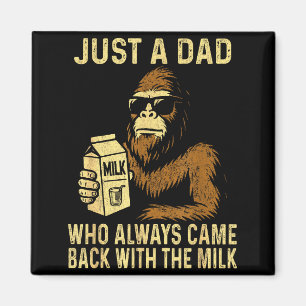 Ein Vater, der mit der Milch lustig Bigfoot zurück Magnet