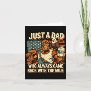 Ein Vater, der mit der Milch patriotischer Vater z Karte