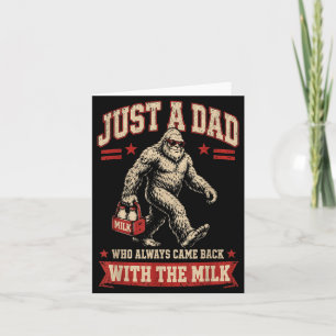 Ein Vater, der mit der Milch zurückkam Vatertag Karte