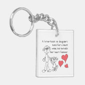 Ein Vater hält die Hand seiner Tochter Schlüsselanhänger (Vorderseite links)