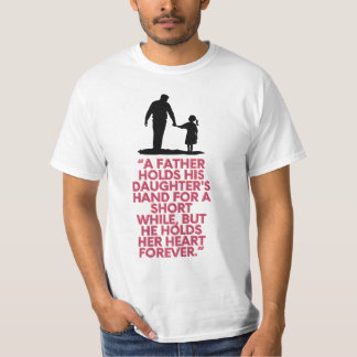 Ein Vater hält die Hand seiner Tochter T-Shirt