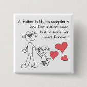 Ein Vater hält seine Tochter an der Hand Button (Vorderseite)