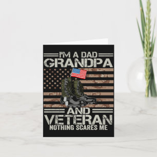 Ein Vater Opa und Veteran Tarnflagge Väter Karte