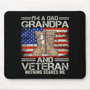 Ein Vater Opa und Veteran Vatertag 4. Juli Mousepad