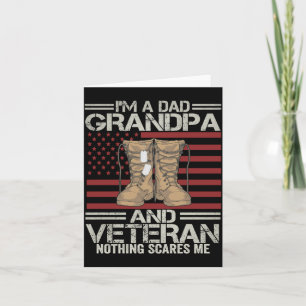 Ein Vater, Opa und Veteran zum Vatertag-Auftritt Karte