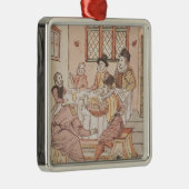 Ein Vater schlecht behandelt von seinem Sohn Silbernes Ornament (Rechts)