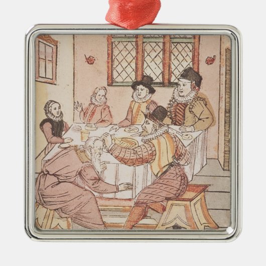 Ein Vater schlecht behandelt von seinem Sohn Silbernes Ornament (Vorne)