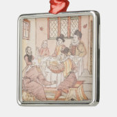 Ein Vater schlecht behandelt von seinem Sohn Silbernes Ornament (Links)