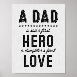 Ein Vater-Typografie-Druck Poster