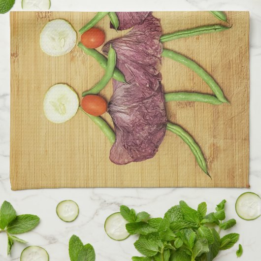 Ein VegARTable Chorus Küchentuch (Gefaltet)