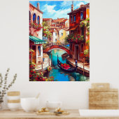 Ein Venezianischer Traum | Gondel am Canale Grande Poster (Küche)
