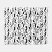Ein Verein der Herren. Schnurrbartmuster 2 Fleecedecke (Vorderseite (Horizontal))