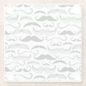 Ein Verein der Herren. Schnurrbartmuster 2 Glasuntersetzer (Rückseite)