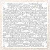 Ein Verein der Herren. Schnurrbartmuster Glasuntersetzer (Rückseite)