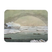 Ein vereistetes britisches Walboot wird von den US Magnet (Horizontal)