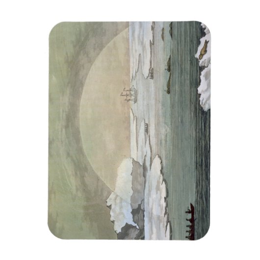 Ein vereistetes britisches Walboot wird von den US Magnet (Vertikal)