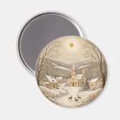 Ein vergoldeter Winterhafen Magnet (Vorderseite/Rückseite)