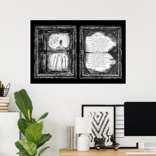 Ein verkrüppelter Junge Poster (Heimbüro)