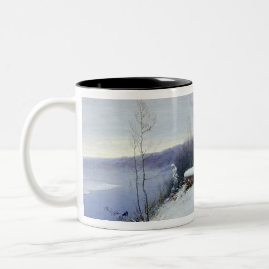 Ein verlassenes Herrenhaus Zweifarbige Tasse (Links)