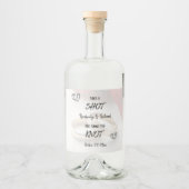 Ein Verlobtes Paar, das den Knoten nach Maß bindet Alkoholflaschenetikett (Vorderseite)