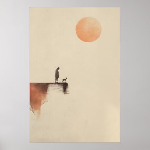 Ein verlorenes Schaf Minimalistische Aquarell Chri Poster